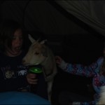 Spooky goat stories in the tent!