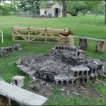 Working on the fire pit clean out and rebuild!